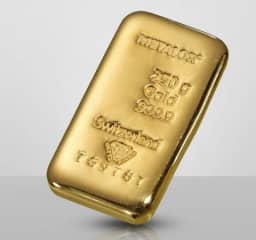 Sztabka złota Metalor 250g