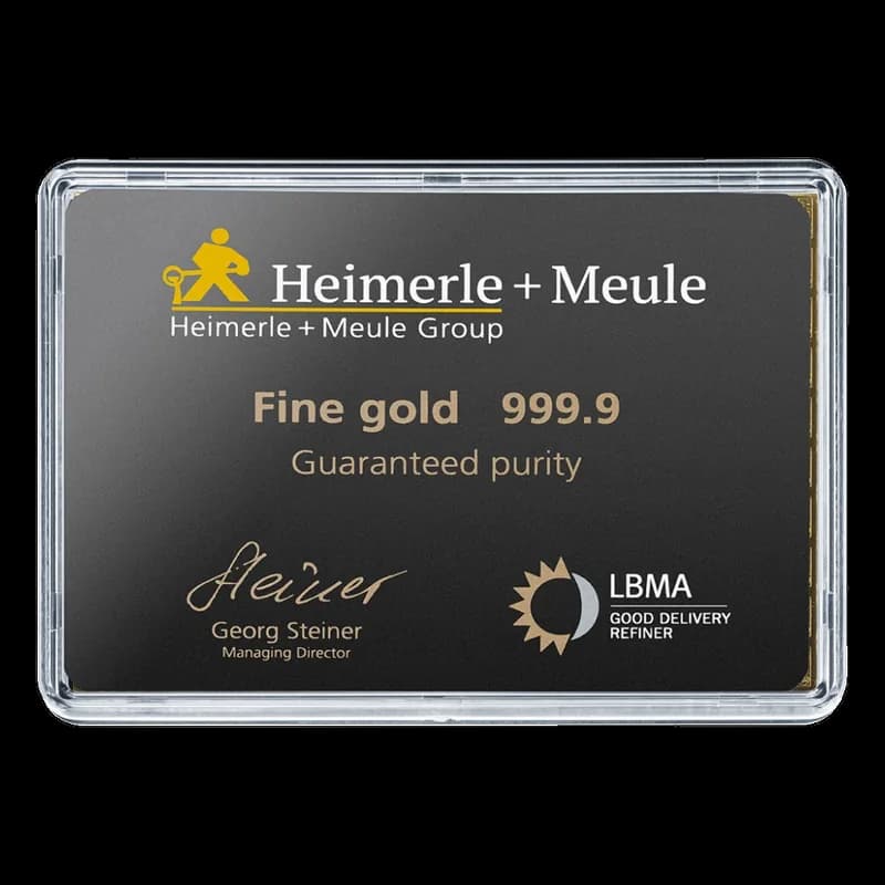 Złoty CombiBar 100 × 1 g, próba 999,9 – Valcambi Suisse lub Heimerle + Meule — zdjęcie 3