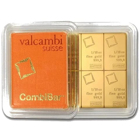 CombiBar 1 uncja (10 x 1/10 oz) Valcambi Suisse