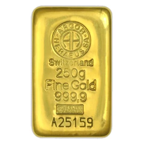 Sztabka złota Argor Heraeus 250g 