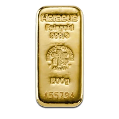 Sztabka złota Argor Heraeus 500g