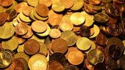 Sterta monet euro o różnych nominałach