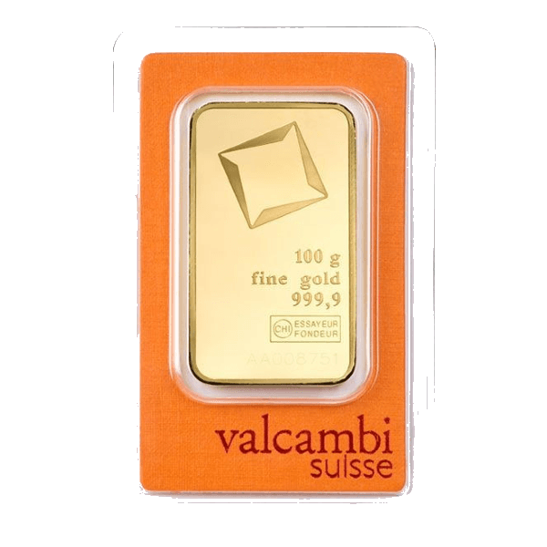 Sztabka złota Valcambi Suisse 100g (au 999,9)