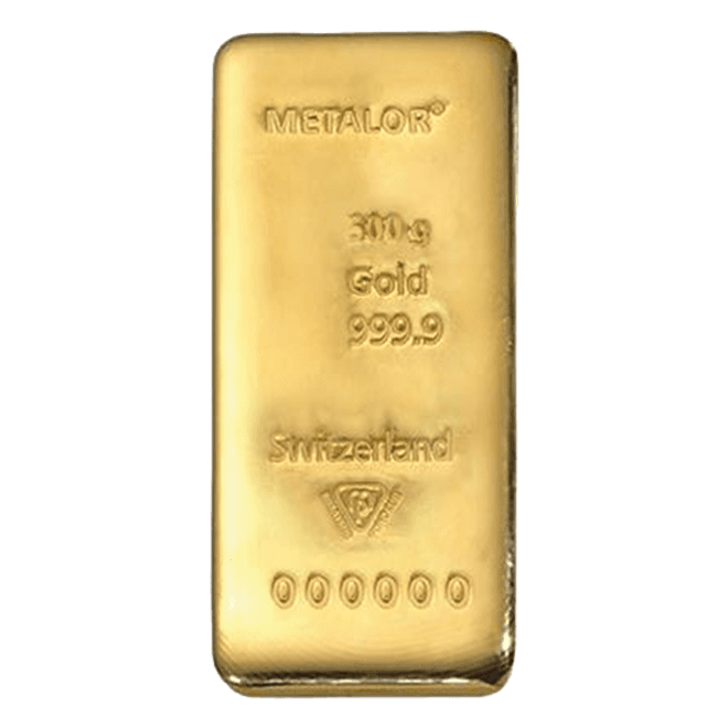 Sztabka złota Metalor 500g (au 999,9)
