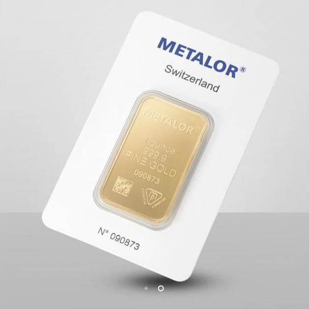 Sztabka złota 1 uncja Metalor (au 999,9)