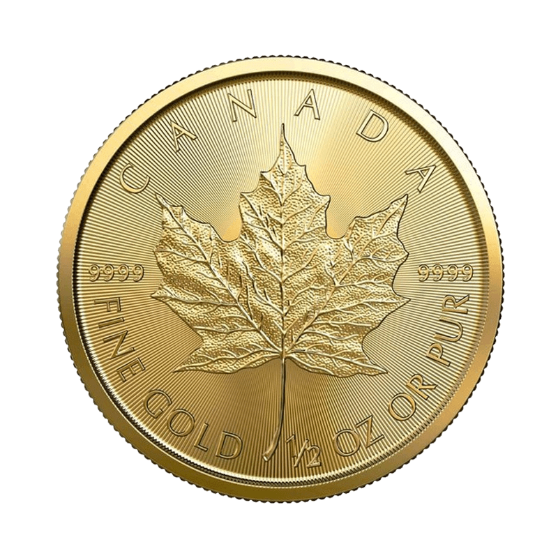 Kanadyjski Liść Klonowy 1/2 uncji złota (Au 999,9) — Royal Canadian Mint