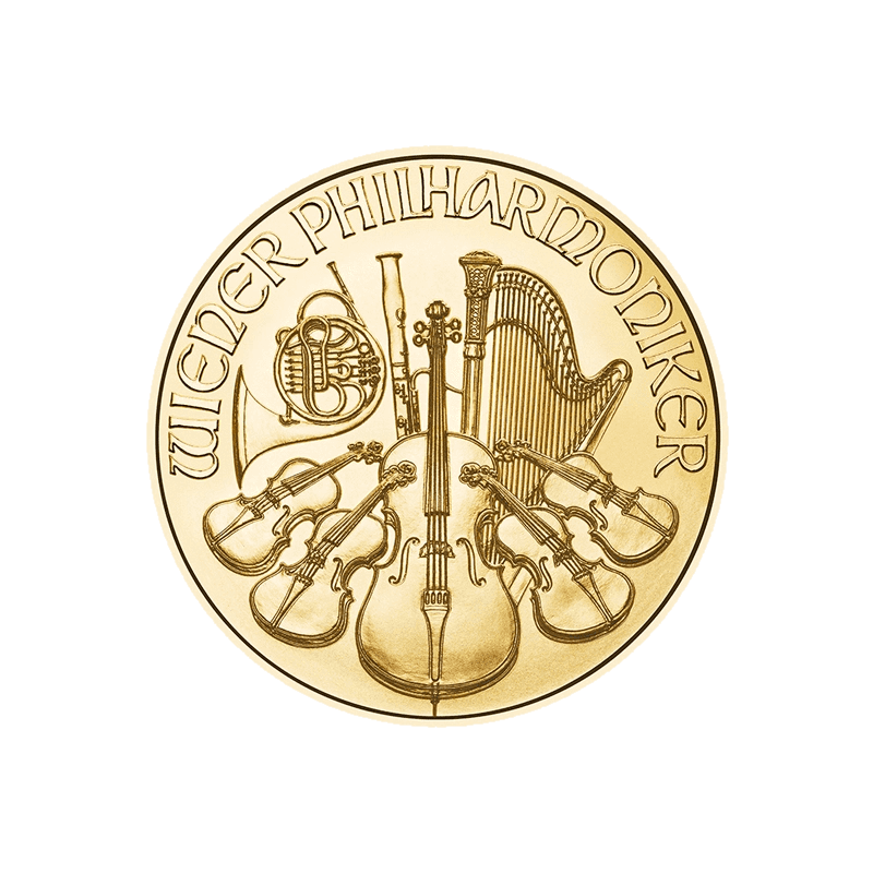 Wiedeński Filharmonik 1/4 uncji złota (Au 999,9) — Münze Österreich
