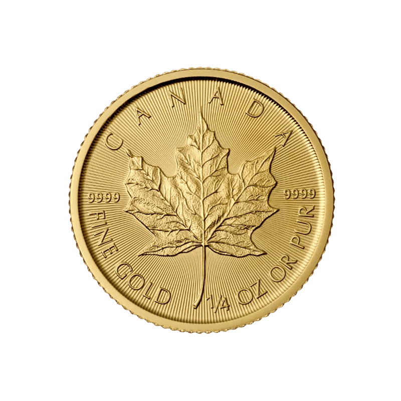 Kanadyjski Liść Klonowy 1/4 uncji złota (Au 999,9) — Royal Canadian Mint