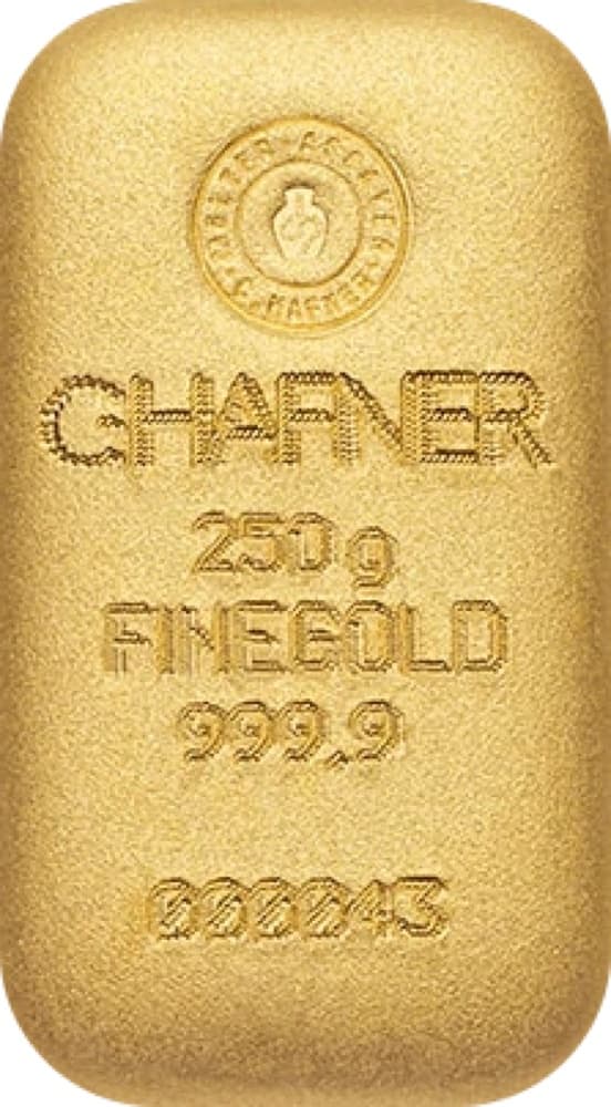 Sztabka złota C.Hafner 250 g — złoto inwestycyjne 999,9 (LBMA)