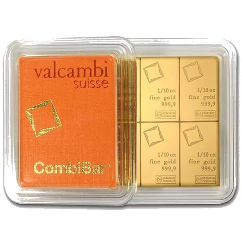 CombiBar 1 uncja (10 x 1/10 oz) Valcambi Suisse