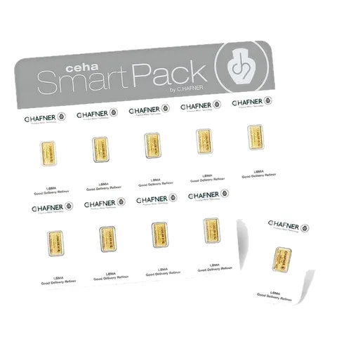 Sztabka złota 10 x 1g SmartPack C.Hafner