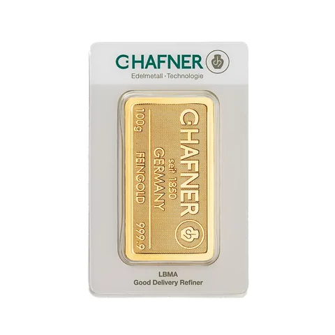 Sztabka złota C.Hafner 100g