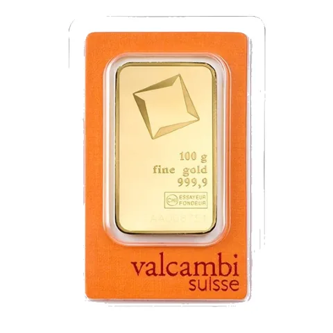 Sztabka złota Valcambi Suisse 100g