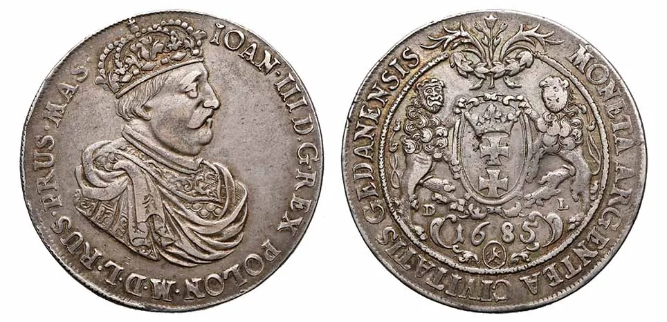 Jana III Sobieskiego z 1685 wybity w Gdańsku