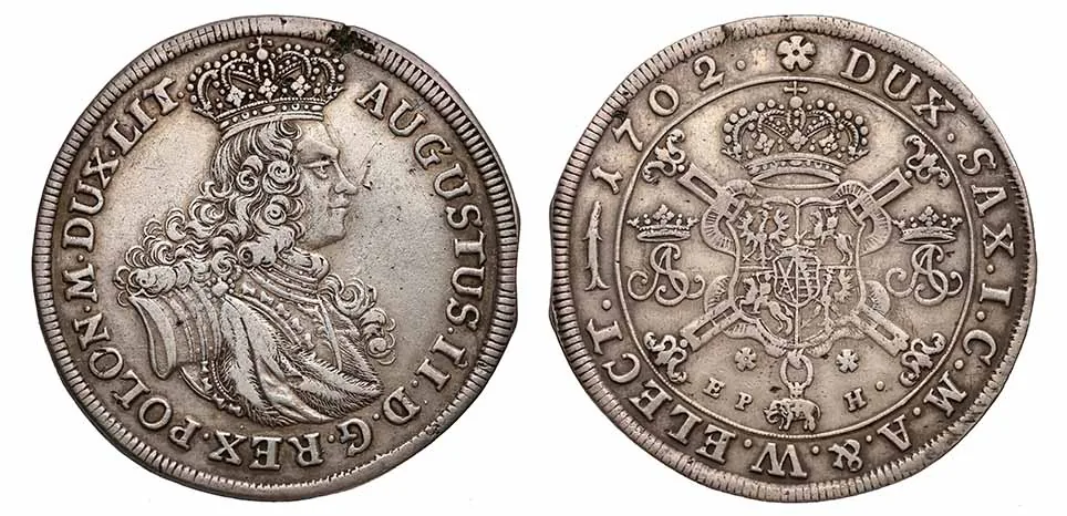 Talar Augusta II Mocnego z 1702 wybity w Lipsku