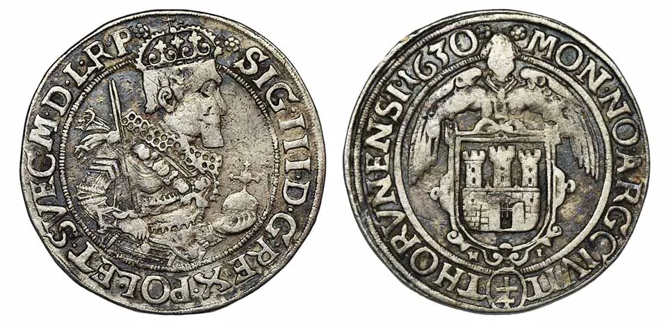 Talar Zygmunta III Wazy z 1630 bity w Toruniu