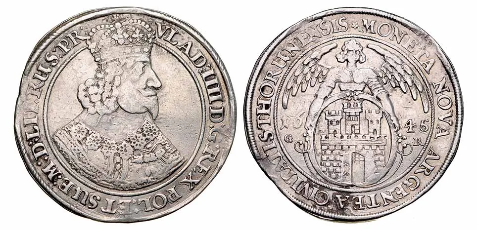 Talar Władysława IV Wazy z 1645 wybity w Toruniu