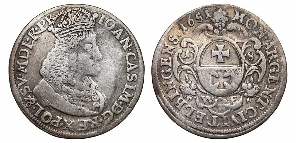 Talar Jana II Kazimierza z 1651 wybity w Elblągu