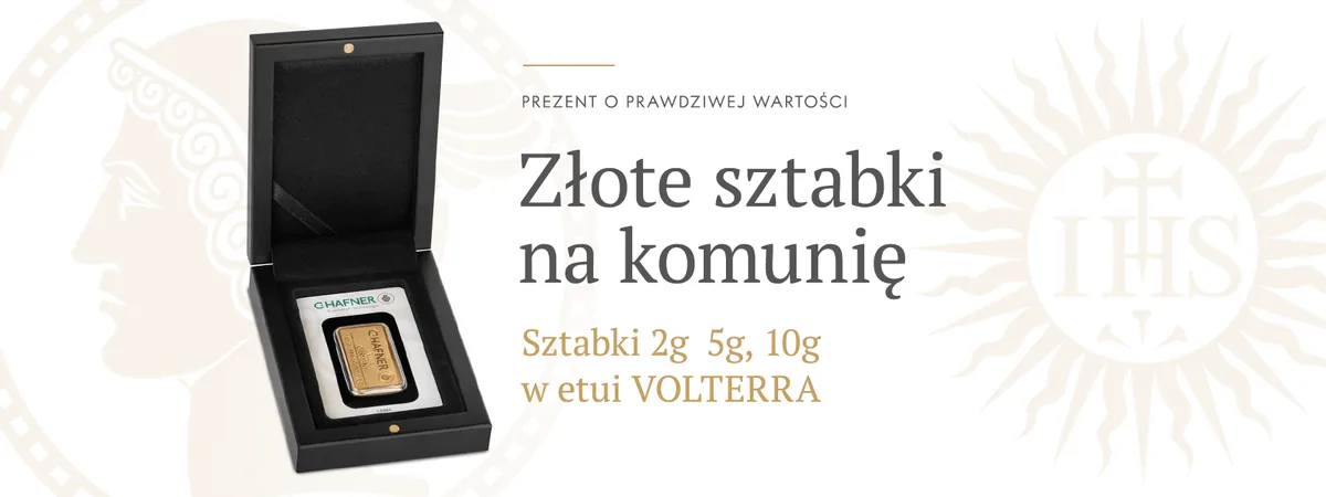 sztabki złota na komunie
