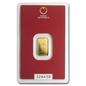 2 g złota sztabka