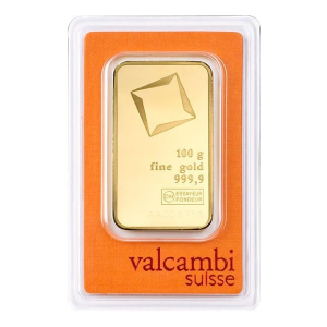 Sztabka złota Valcambi Suisse 100g